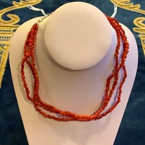 Vintage Natural Red Coral Necklace